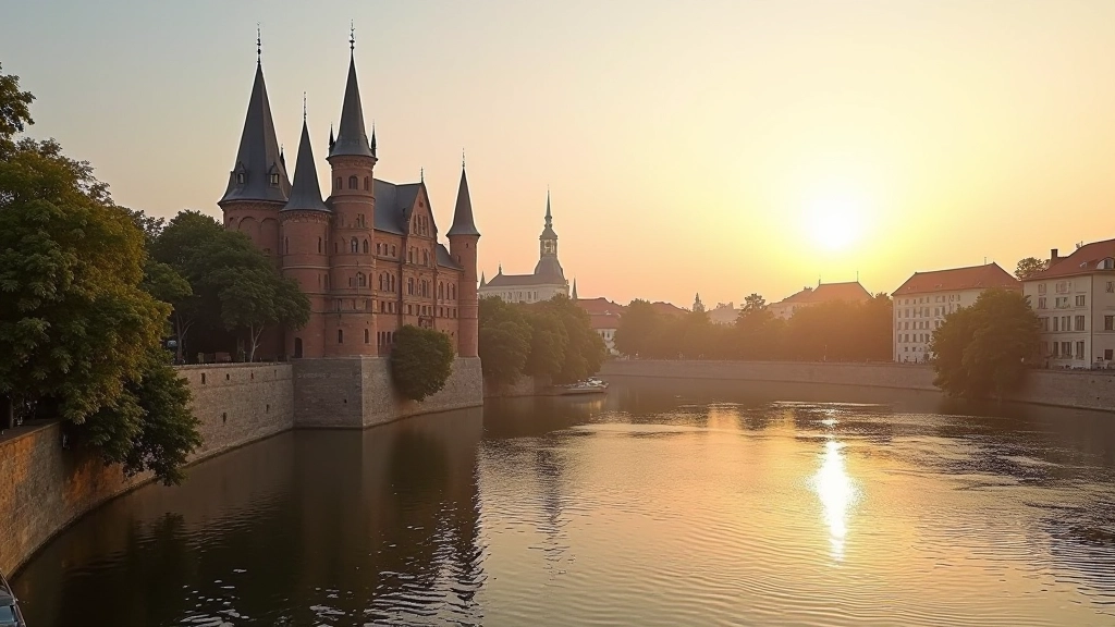 Zamek w Kazimierzu Dolnym, historyczna architektura, widok z wysokości, słoneczna pogoda